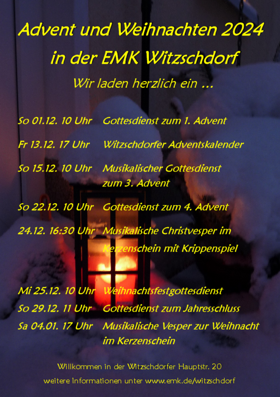 Weihnachten 2024 EmK Witzschdorf